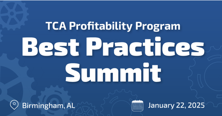 TCA to hold first ever Profitability Program (TPP) Best Practices Summit